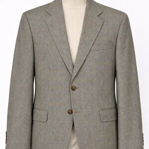 VTG Ralph Lauren Men's Brown Houndstooth Blazer Sport Coat Pure Wool 44L NICE!